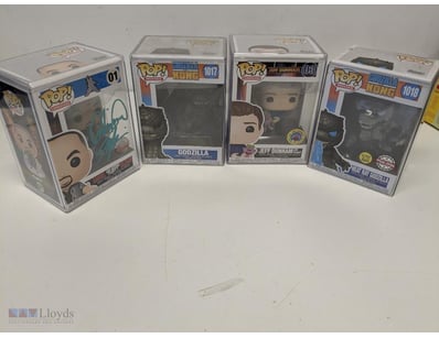LOT OF FOUR FUNKO POP COLLECTIBLE FIGURES - GODZIL...