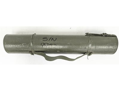 MILITARY MORTAR / MUNITIONS / FLARE TUBE WITH CANV...