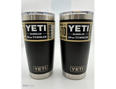 Yeti Rambler 20oz Tumbler - Black -Twin Pack - New