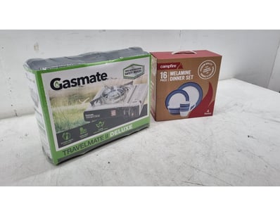 Camping bundle comprising a Gasmate Travelmate II ...