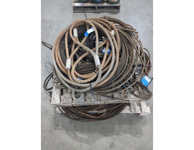 Pallet of, Heavy-Duty Wire rope 

Sold As Lot
