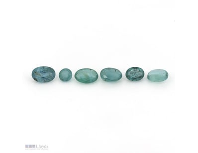 8.15CT TSW X 6, NATURAL EMERALDS     

5 Oval Cut ...