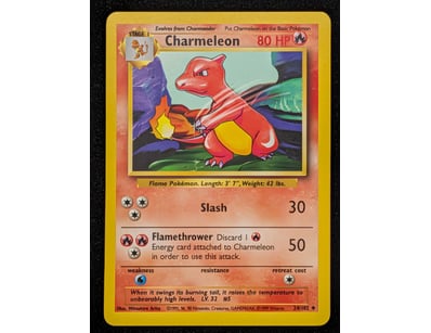 CHARMELEON POKÉMON TRADING CARD - BASE SET #24/102...