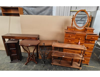 Furniture, assorted timber style furniture includi...
