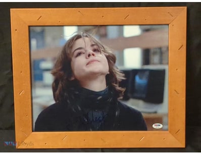 A FRAMED, AUTOGRAPHED PHOTO OF ACTRESS ALLY SHEEDY...