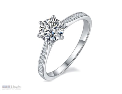 925 STERLING SILVER 1.00CT MOISSANITE RING – CLASS...