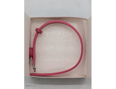 TWENTY FIVE PINK/ RED LEATHER PERSONALISED BRACELE...