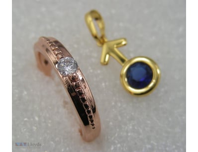 GOLD COLOUR RING SIZE 7 , PENDANT        

Conditi...