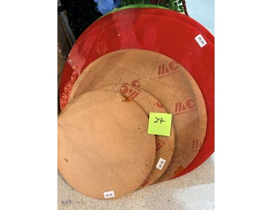 Acrylic Discs - Assorted 
Red 60cmD x 8
Green 60cm...