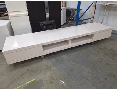 Large Entertainment Unit, Timber Style, White Fini...