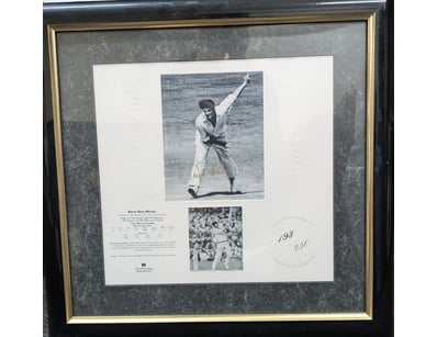 KEITH ROSS MILLER SIGNED CRICKET PHOTOGRAPH - LIMI...