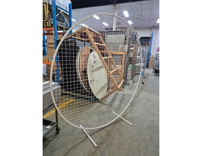 Circular Mesh Display Frame, Metal, White Finish

...