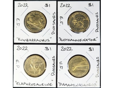 2022 AUSTRALIAN DINOSAUR FOUR COIN SET

Conditio...