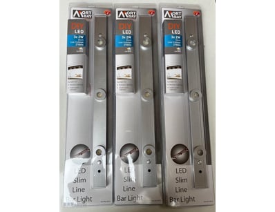 3 X LED Slim Line Bar Lights, DIY with Power Plug,...