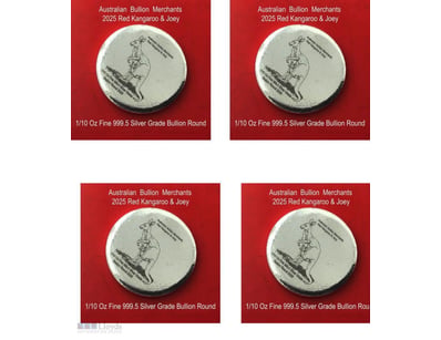 1/10 OZ 999.5 SILVER RED KANGAROO & JOEY 2025 AUST...