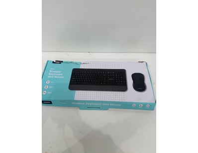 Wireless keyboard and mouse combo set featuring a ...