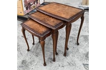 Queen Anne Style Nest of Three Tables -