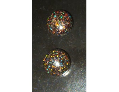 3.3CT PAIR OF ROUND CUT BLACK MATRIX OPAL.     

1...