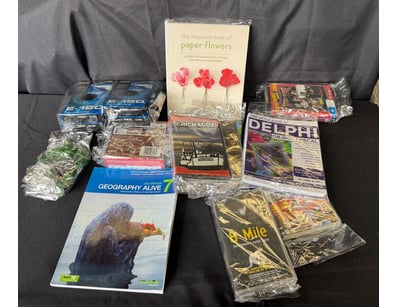 Diverse mixed lot comprising educational textbooks...