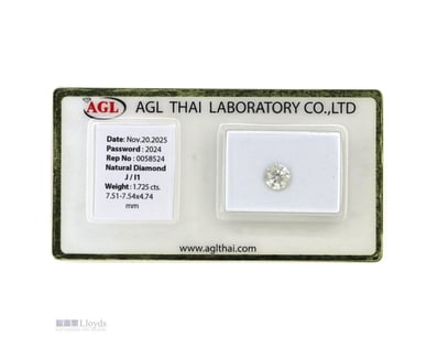 1.725CT CERTIFIED, NATURAL DIAMOND     

Round Bri...