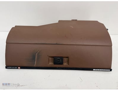 Vintage brown automotive glove box assembly, likel...