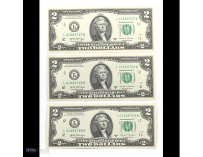 3 X SEQUENTIAL UNCIRCULATED, UNITED STATE OF AMERI...