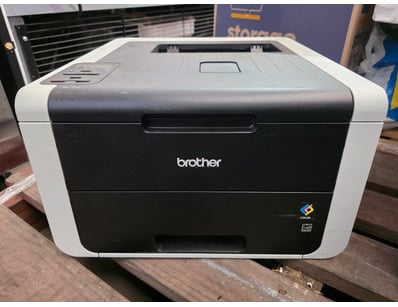 Brother HL-31C colour laser printer in white and b...