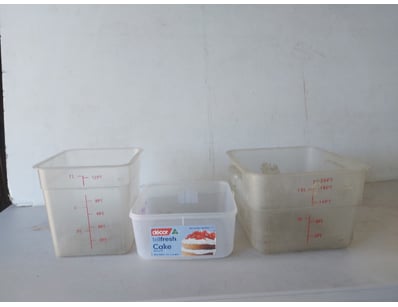 Plastic Measuring Containers

SOLD AS LOT

