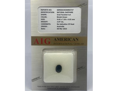 2.87CT NATURAL SAPPHIRE TCW

Reports No: Gem202303...