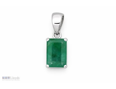 NATURAL ZAMBIAN EMERALD PENDANT ON 925 SILVER - WI...