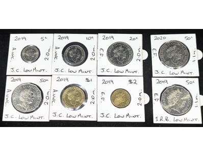 2019 JODY CLARK SIX COIN SET, 2020 JODY CLARK FIFT...