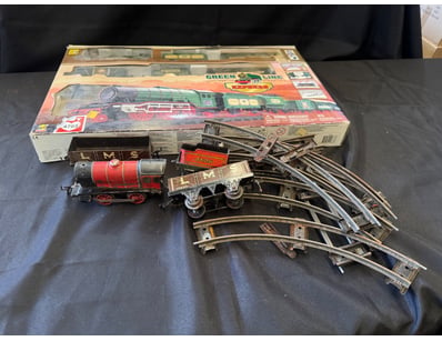 GREEN LINE EXPRESS TRAIN SET WITH TRACK AND ACCESS...