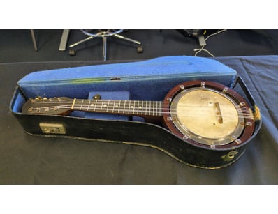 1920's WOODEN BANGOLINA/ MANDALIN WITH ORIGINAL CA...