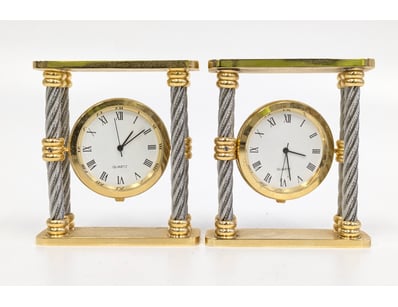 SET OF 2 MATADOR QUARTZ MINIATURE MANTEL CLOCKS
...