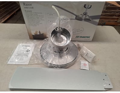 RRP $239.58 Martec Razor ceiling fan. 3 speed wall...