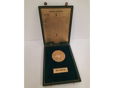 ERIC GROTHE KANGAROO TOUR 1982 COMMEMORATIVE MEDAL...