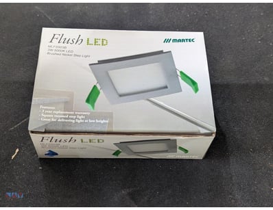 RRP $435.60 BULK LOT - QTY x12 Martec Flush LED 3W...