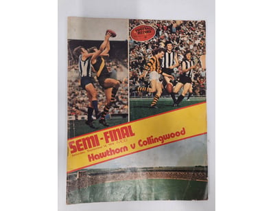 VINTAGE AUSTRALIAN FOOTBALL RECORD MAGAZINE - HAWT...