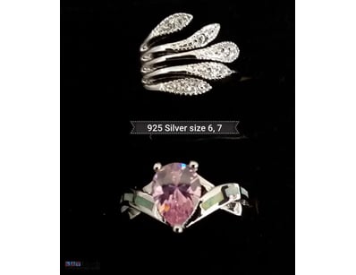 2 X 925 SILVER RINGS SIZES 6 AND 7        

Condit...