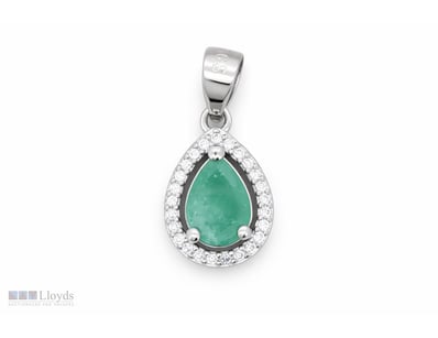 NATURAL ZAMBIAN EMERALD PENDANT ON 925 SILVER - WI...