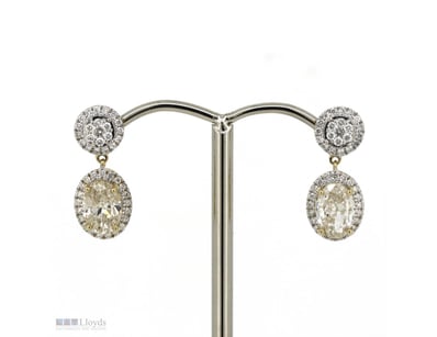 14K YELLOW GOLD, FANCY YELLOW DIAMOND AND DIAMOND,...