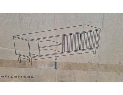 2 Door TV Stand in Brown Peach finish (Model 20509...