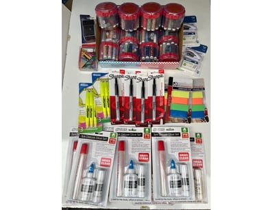 Box of Stationary, including Sharpie Markers, High...