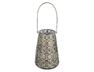 RRP: $129, Everett Lantern Black & Gold 190x200mm,...