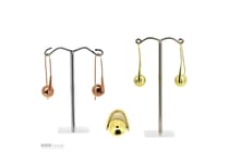 Rose And Gold Coloured Sterling Silver, Earring
