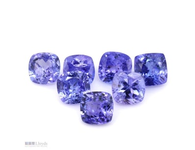 7.16CT TSW X 7, NATURAL TANZANITES     

Cushion C...