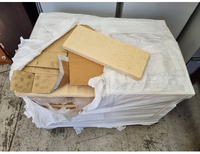 Bricks, tiles, cement, colour cream, varying sizes...