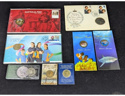 AUSTRALIAN COMMEMORATIVE COINS AND FIRST DAY COVER...
