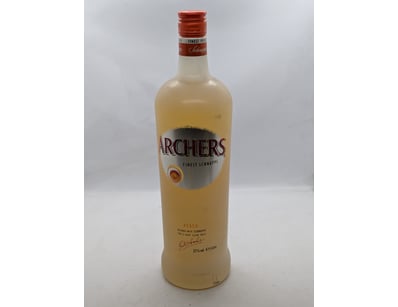Archers Peach Schnapps, 1 litre bottle, 23% ABV