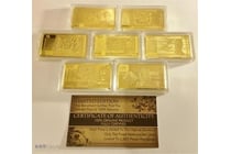 THIS COMPLETE CERTIFIED SET OF 7 X 1 TROY OZ